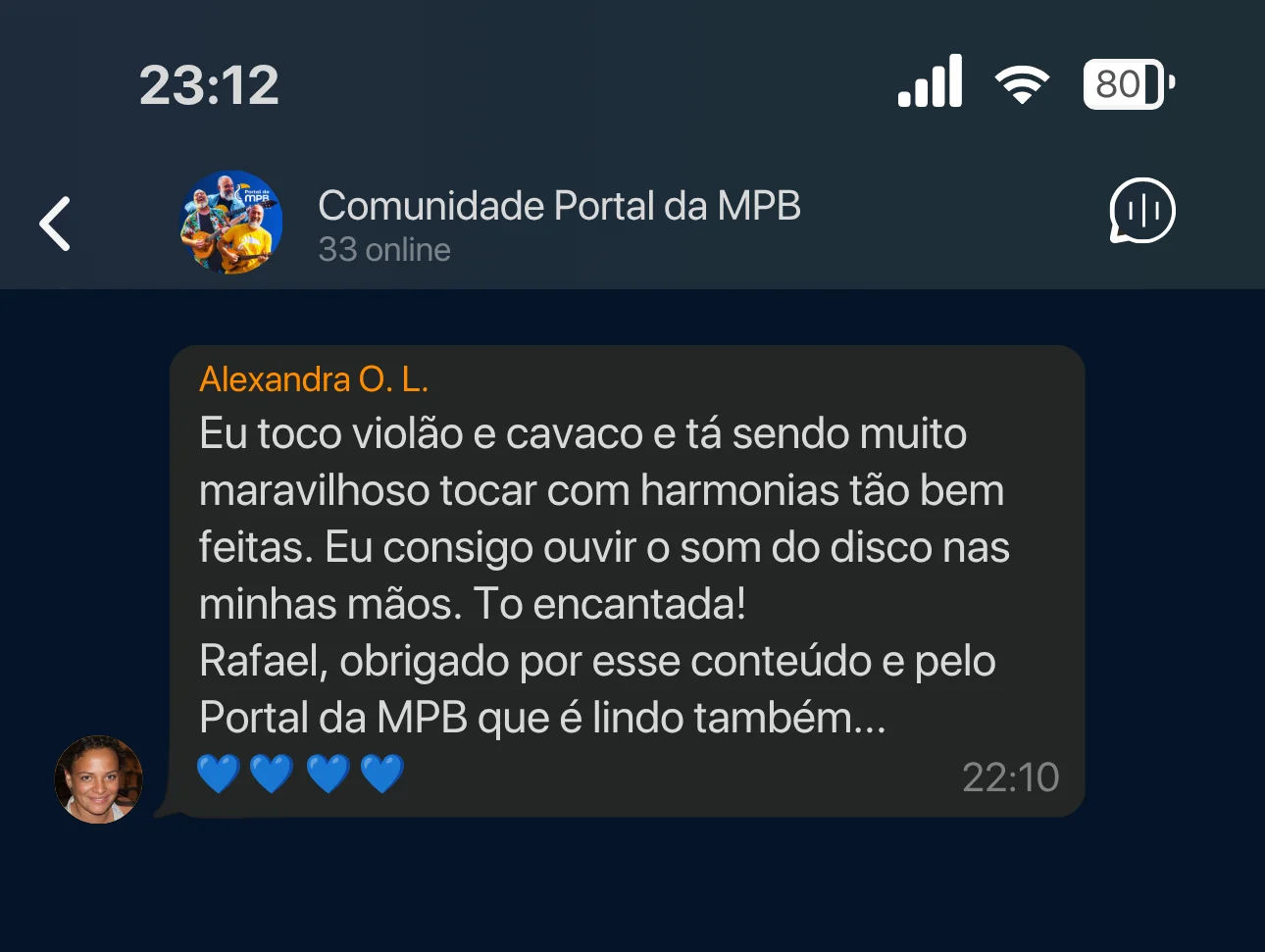 Alexandra O. L. — Depoimento